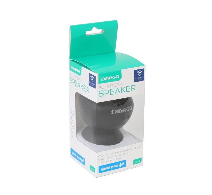 OMEGA SPEAKER OG46  SPLASH RESIST. BLUETOOTH V3.0 BLACK [42451]