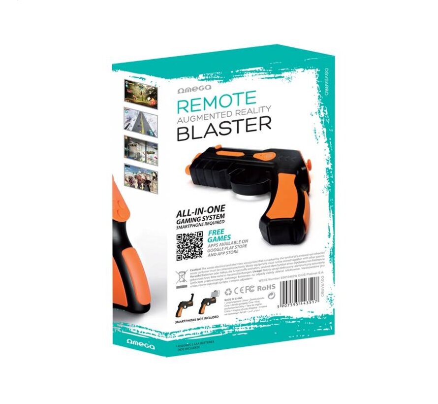 MANETTE PISTOLET RÉALITÉ AUGMENTÉE OMEGA NOIR + ORANGE [44351]