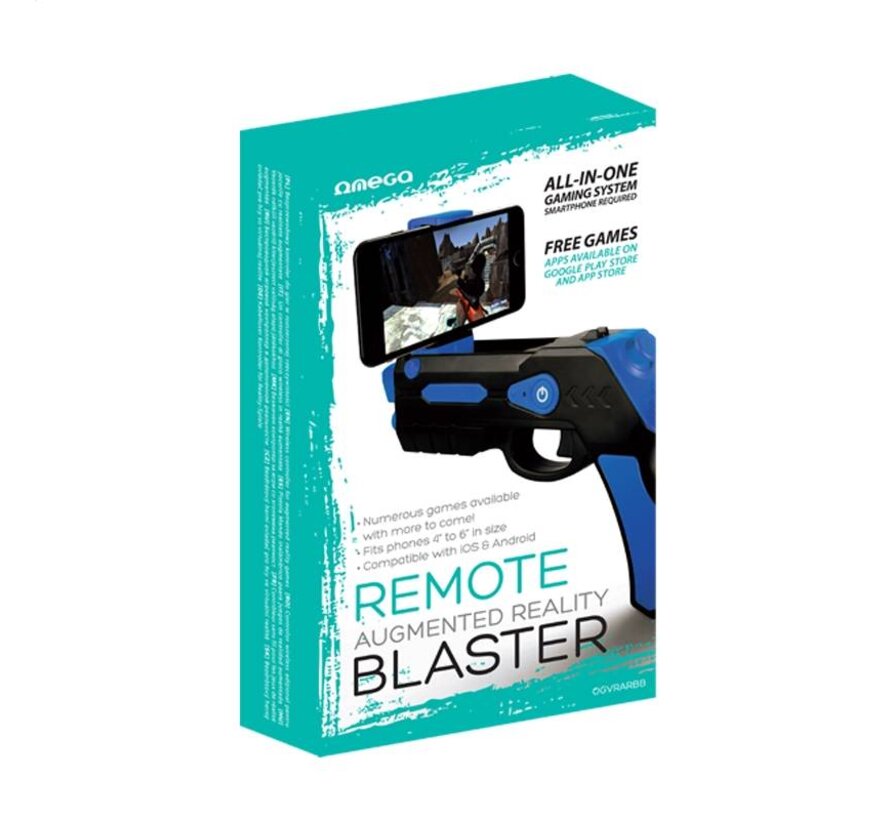 OMEGA REMOTE AUGMENTED REALITY GUN BLASTER BLACK+ BLUE [44350]