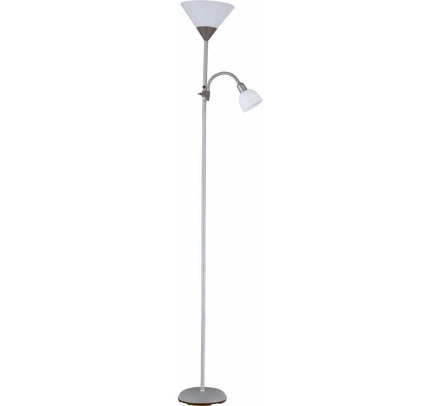 PLATINET FLOOR LAMP E27+E14 GREY [44527]