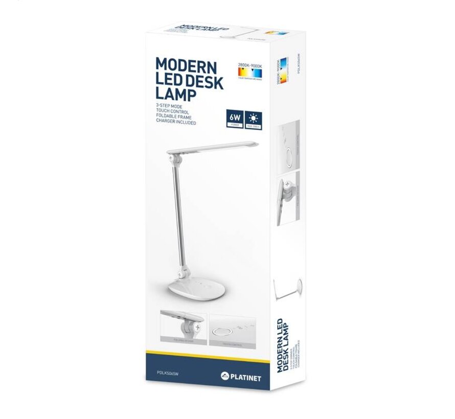 PLATINET DESK LAMP 6W CHROME VERSION SILVER [44393]