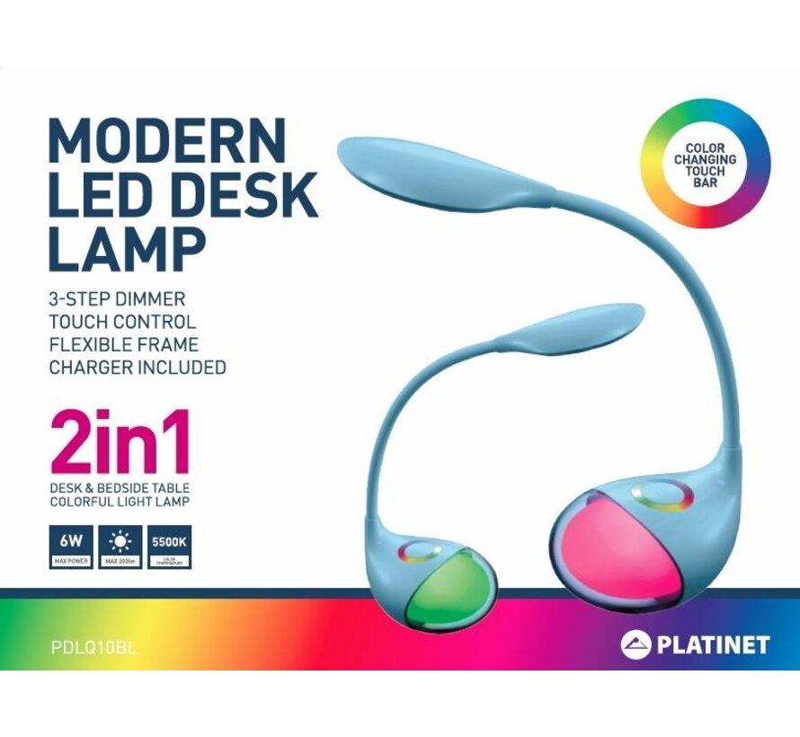 PLATINET DESK LAMP 6W + NIGHT LAMP COMPACT SIZE [43598]