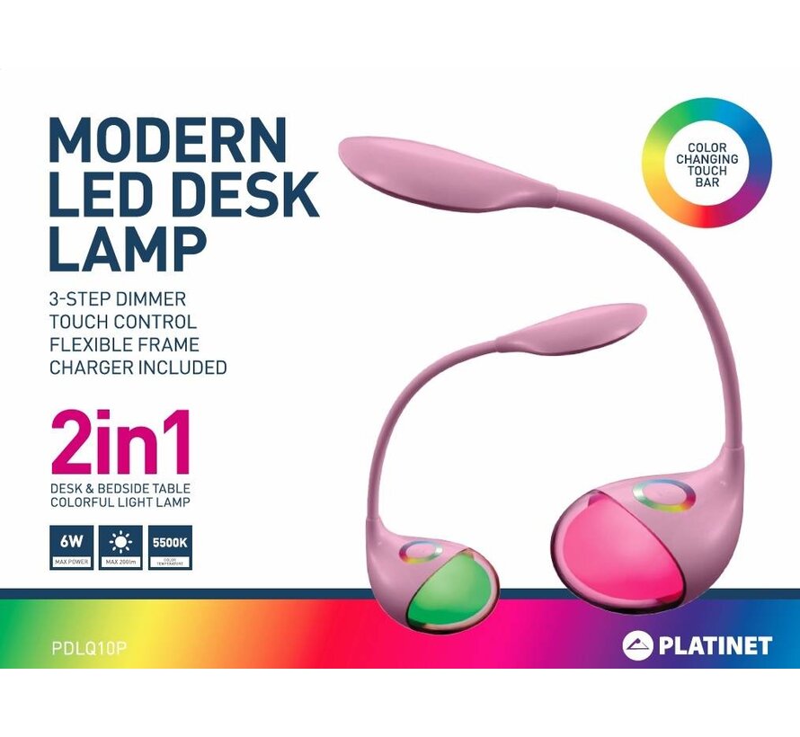 PLATINET DESK LAMP 6W + NIGHT LAMP COMPACT SIZE [43598]