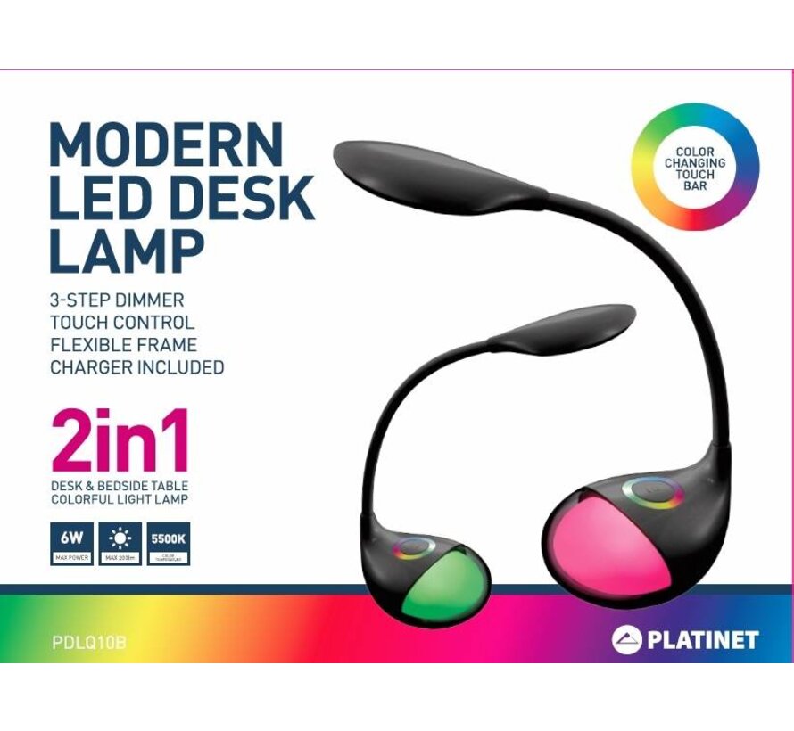 PLATINET DESK LAMP 6W + NIGHT LAMP COMPACT SIZE [43598]