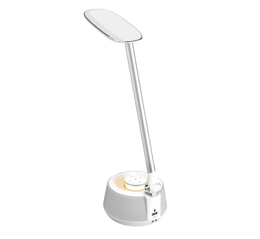 LAMPE LED PLATINET 18W AVEC ENCEINTE & CHARGEUR SANS FIL [44123]
