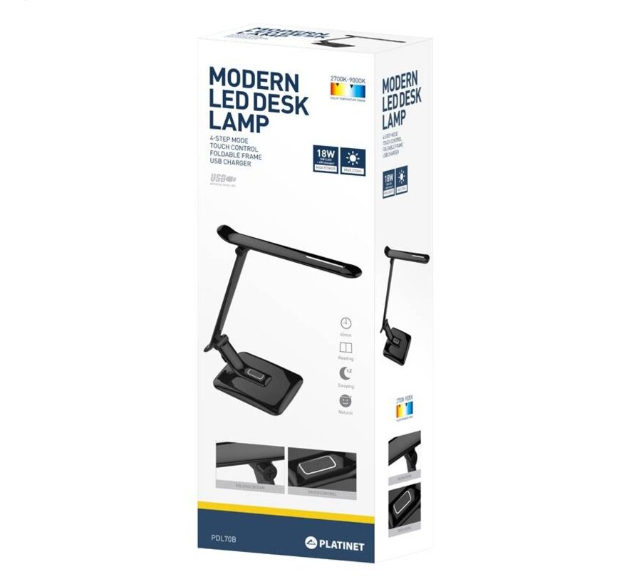 LAMPE DE BUREAU LED 6W + VEILLEUSE [43598]