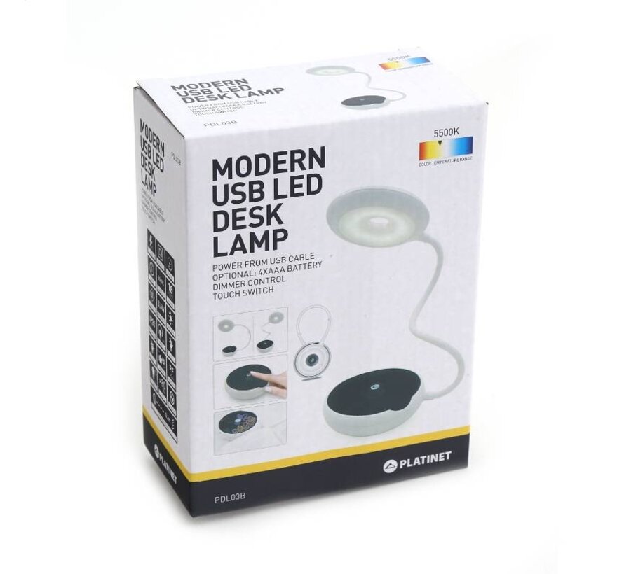 PLATINET DESK LAMP 6W + NIGHT LAMP COMPACT SIZE [43598]