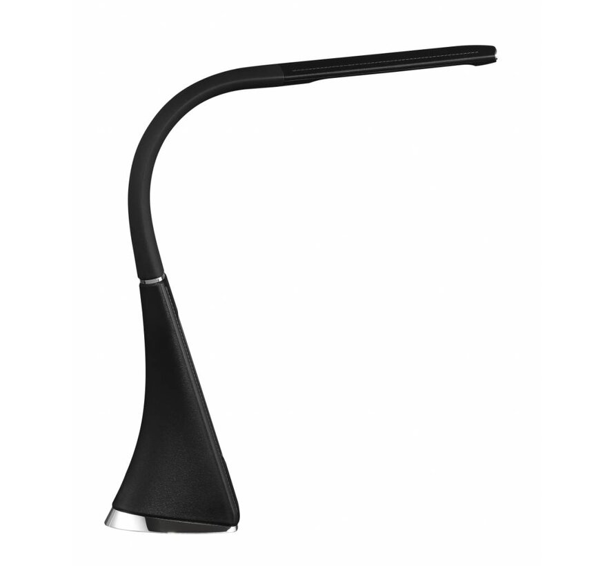 Lampe LED PLATINET avec horloge et thermometre (cuir artificiel).