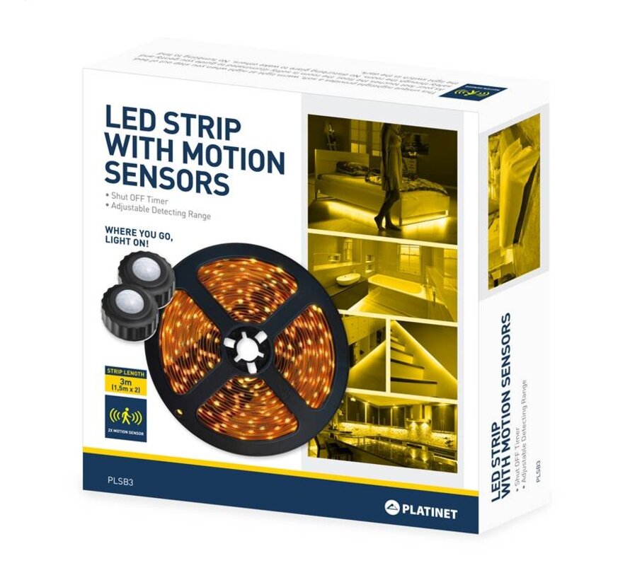 PLATINET BED LED STRIP 2 x 1,5M 2 SENSORS