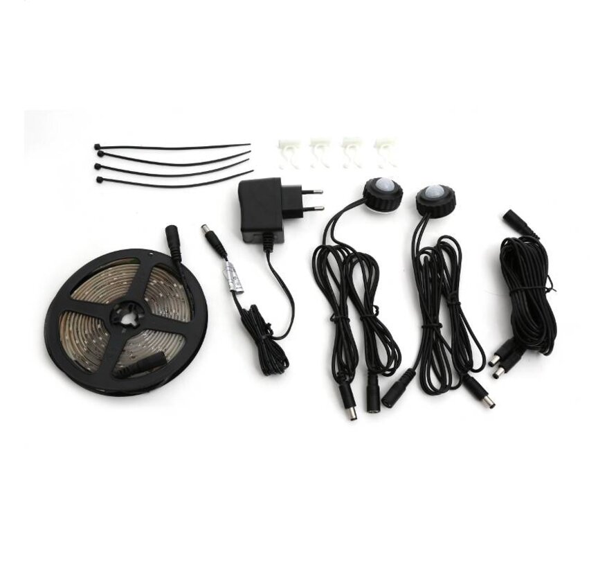 2 RUBANS LED DE NUIT PLATINET 1,5M AVEC 2 DETECTEURS DE MOUVEMENTS