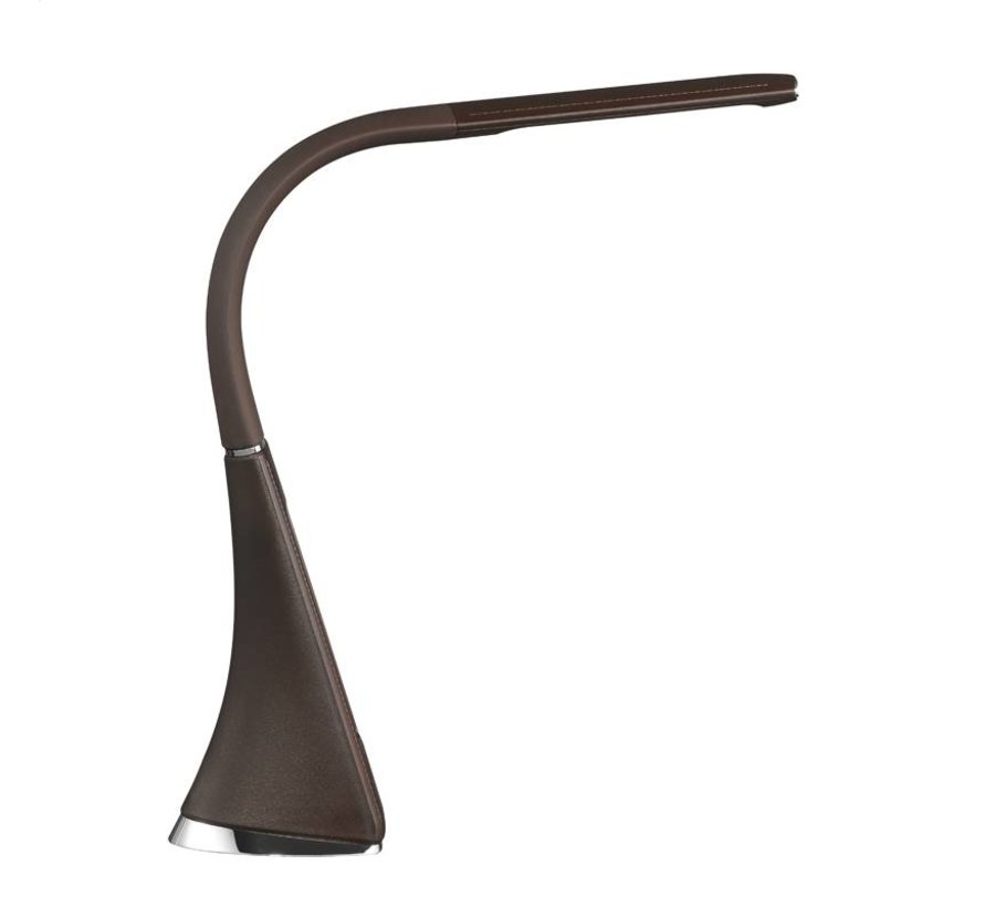 Lampe LED PLATINET avec horloge et thermometre (cuir artificiel).