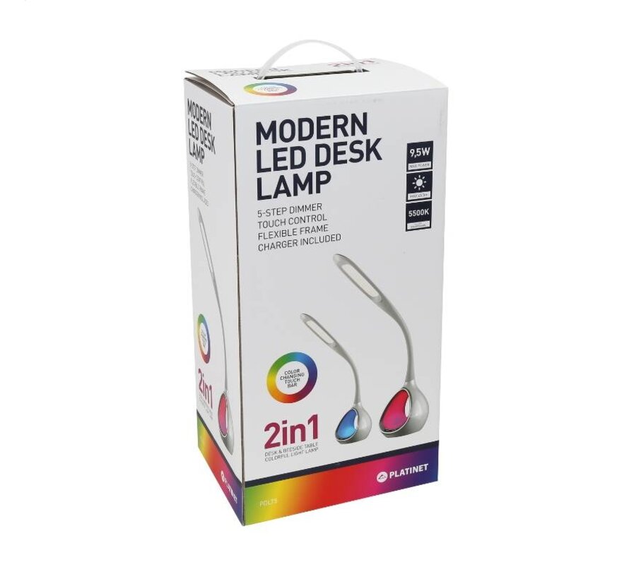 LAMPE LED DE BUREAU PLATINET AVEC FONCTION VEILLEUSE