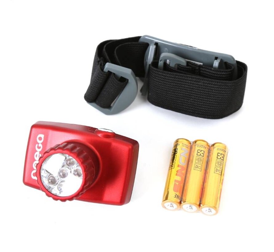 OMEGA HEAD LAMP TORCH 8-LED 7-M 120CD BATT INCLUDED