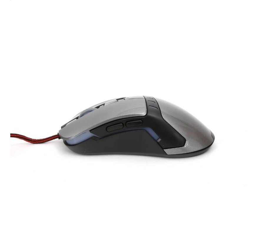 SOURIS POUR GAMER OMEGA VARR OM-270 1200-1600-2400-3200DPI GRIS [43764]