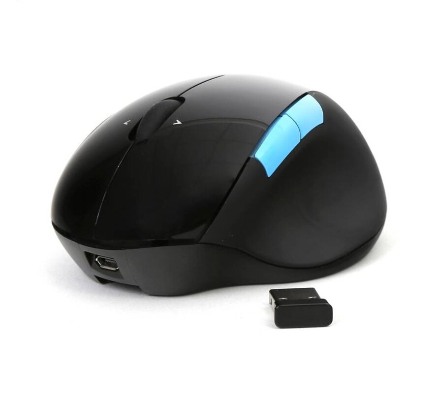 SOURIS SANS FIL OMEGA OM-425 "RONDE" 2en1 BATTERIE INTEGREE 2,4GHz 1000DPI NOIR [43664]