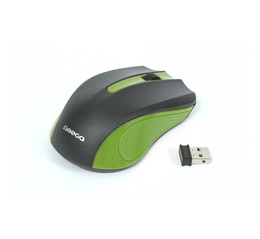 MOUSE OMEGA OM-419 WIRELESS 2,4GHz 1000DPI GRÜN USB