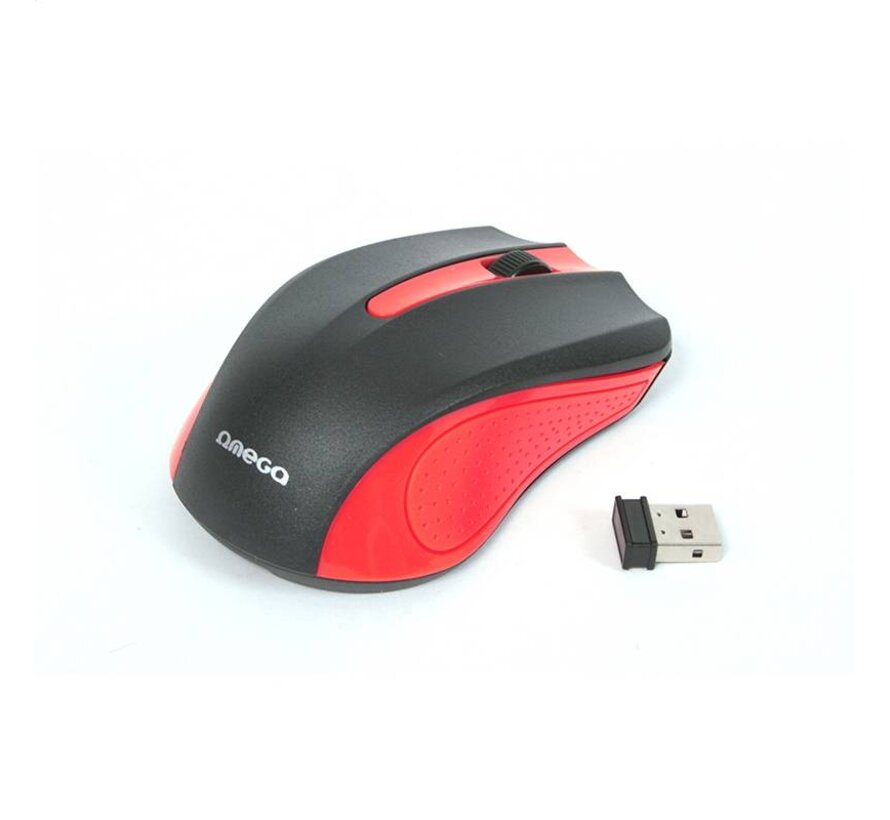 MOUSE OMEGA OM-419 WIRELESS 2,4GHz 1000DPI RED USB