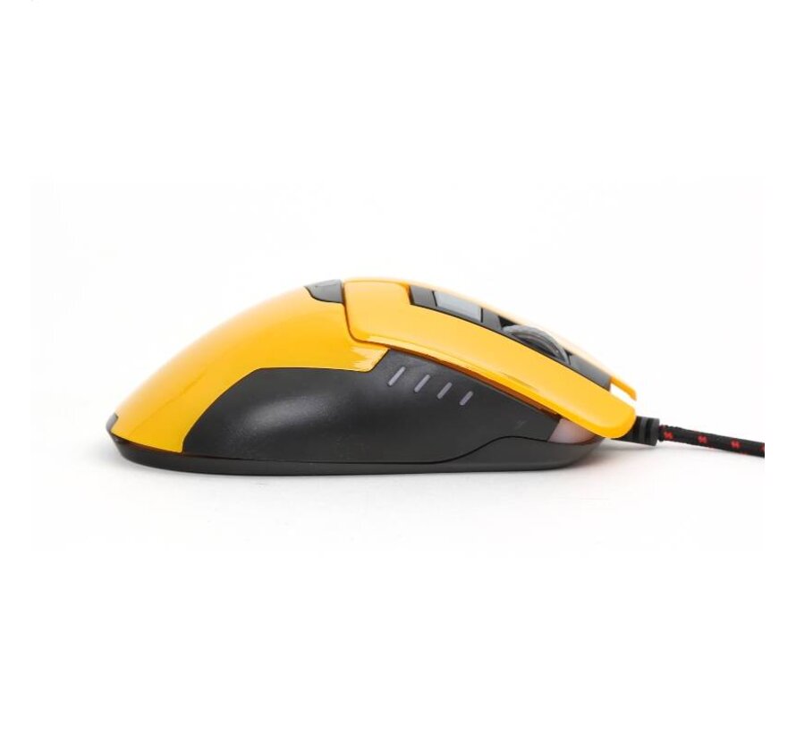 SOURIS POUR GAMER OMEGA VARR OM-270 1200-1600-2400-3200DPI JAUNE [41785]