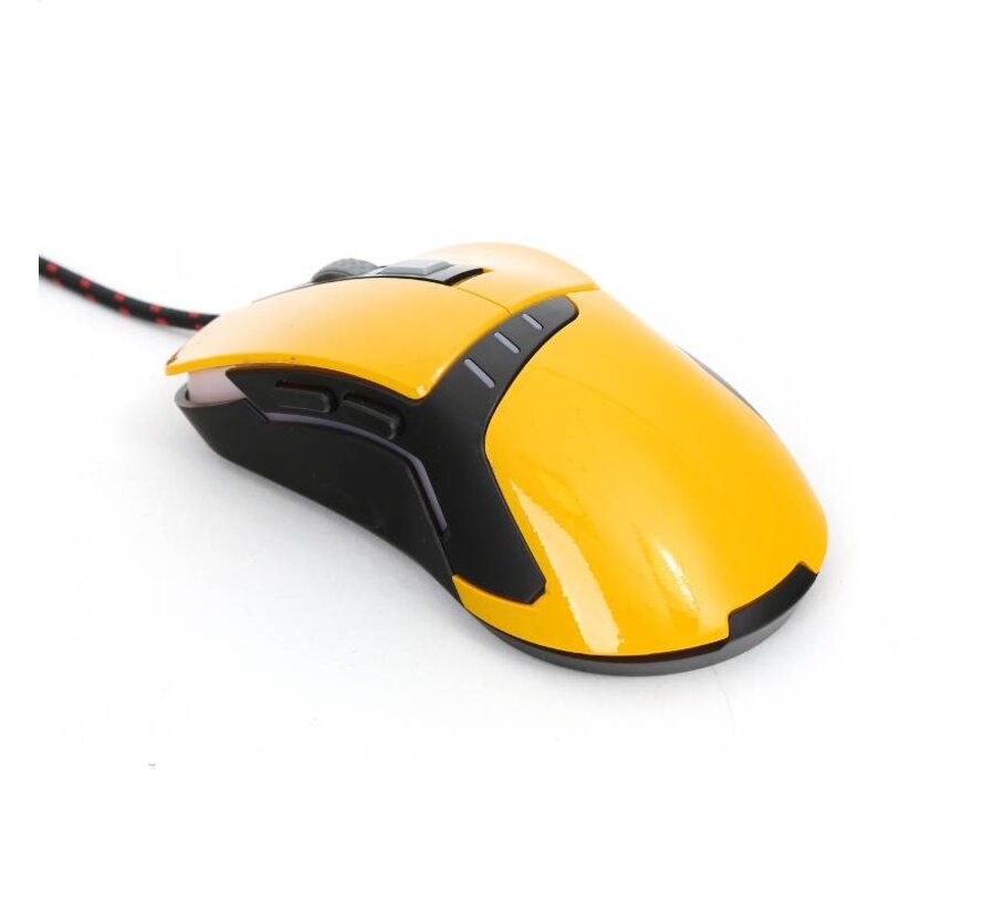 SOURIS POUR GAMER OMEGA VARR OM-270 1200-1600-2400-3200DPI JAUNE [41785]