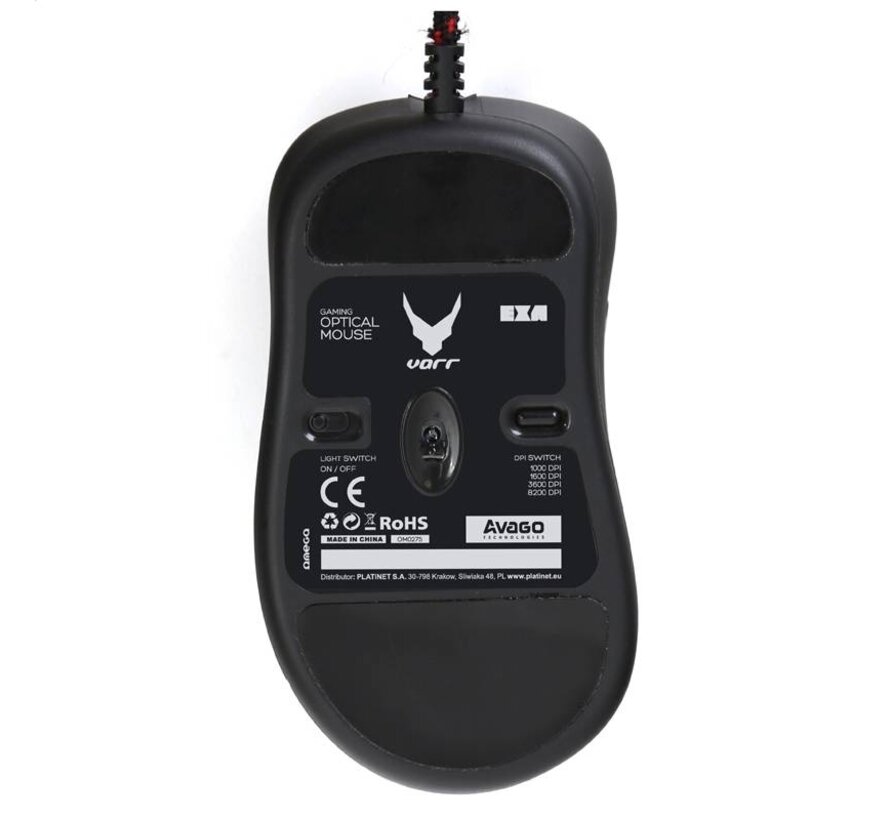 SOURIS LASER PRO-GAMER OMEGA OM-275  AVAGO A9800 800 - 8200DPI USB [43564]