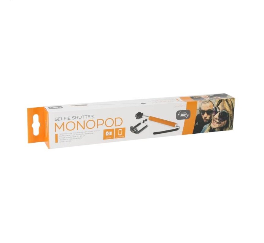 OMEGA MONOPOD - SPORT CAMERA TELESCOPIC POLE SELFIE STICK ORANGE [43020]