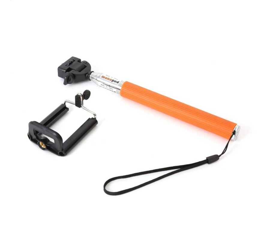 OMEGA MONOPOD - SPORT CAMERA TELESCOPIC POLE SELFIE STICK ORANGE [43020]