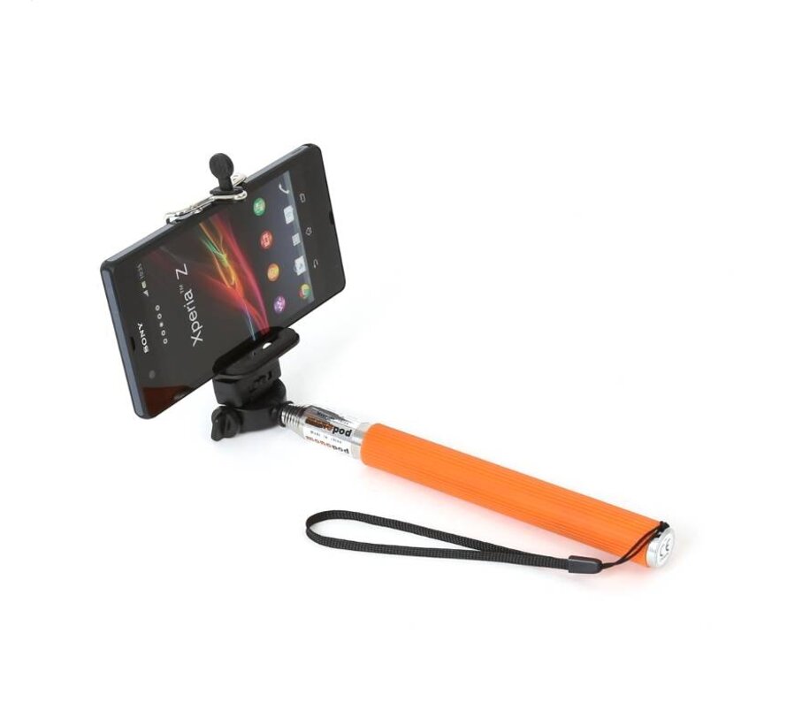 OMEGA MONOPOD - SPORT CAMERA TELESCOPIC POLE SELFIE STICK ORANGE [43020]
