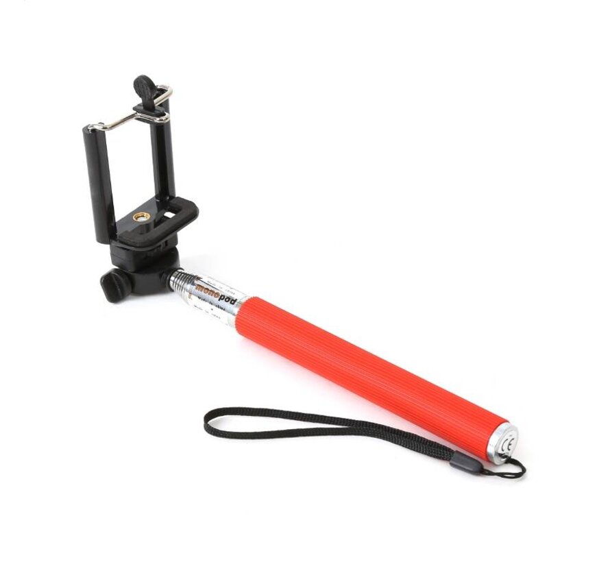 OMEGA MONOPOD - SPORT CAMERA TELESCOPIC POLE SELFIE STICK RED [43021]