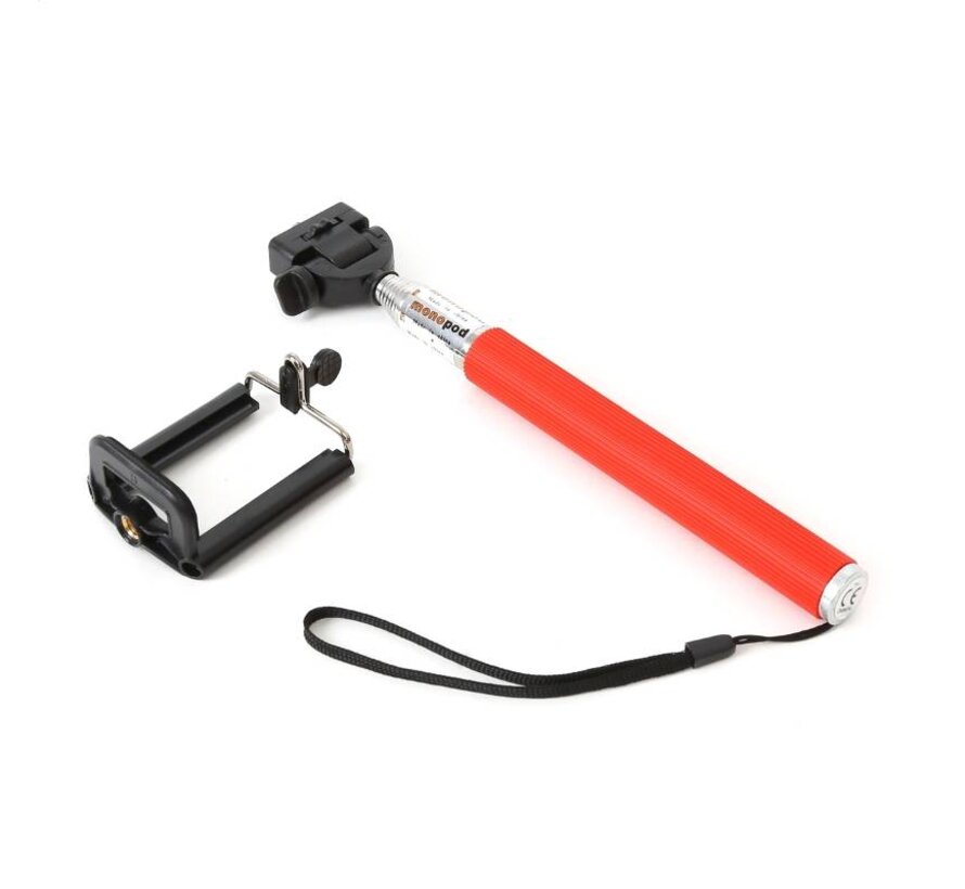 OMEGA MONOPOD - SPORT CAMERA TELESCOPIC POLE SELFIE STICK RED [43021]