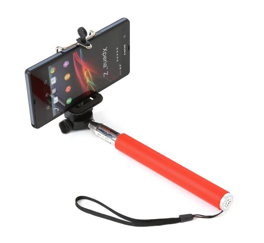 OMEGA MONOPOD - SPORT CAMERA TELESCOPIC POLE SELFIE STICK RED [43021]