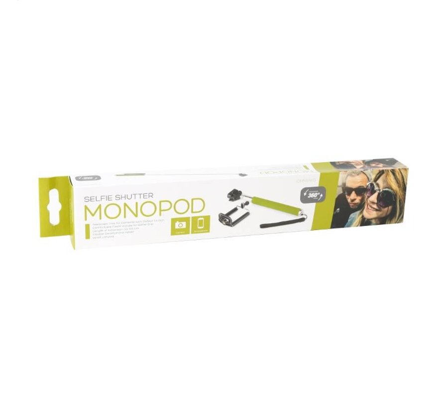 OMEGA MONOPOD - SPORT CAMERA TELESCOPIC POLE SELFIE STICK GREEN [43019]