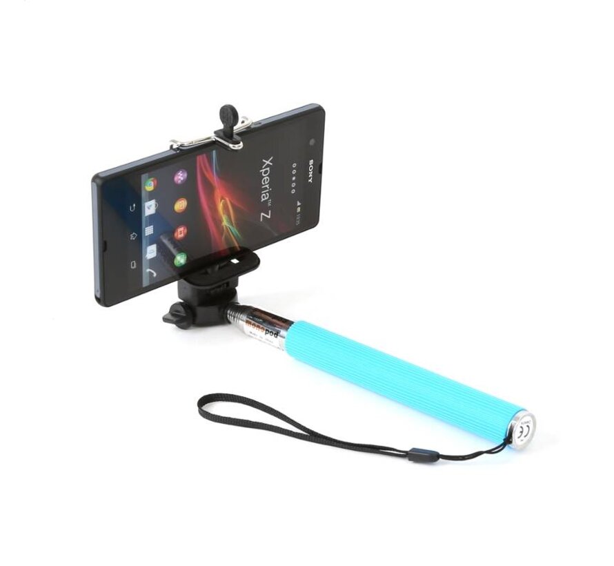 PERCHE A SELFIE/MONOPOD POUR CAMERA SPORT/BLEU