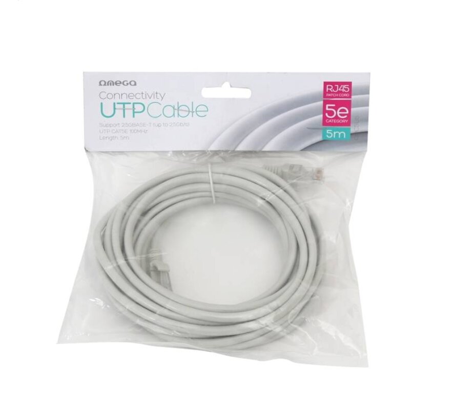 OMEGA NETWORKING CABLE UTP CAT5E PATCH CORD RJ45 5M