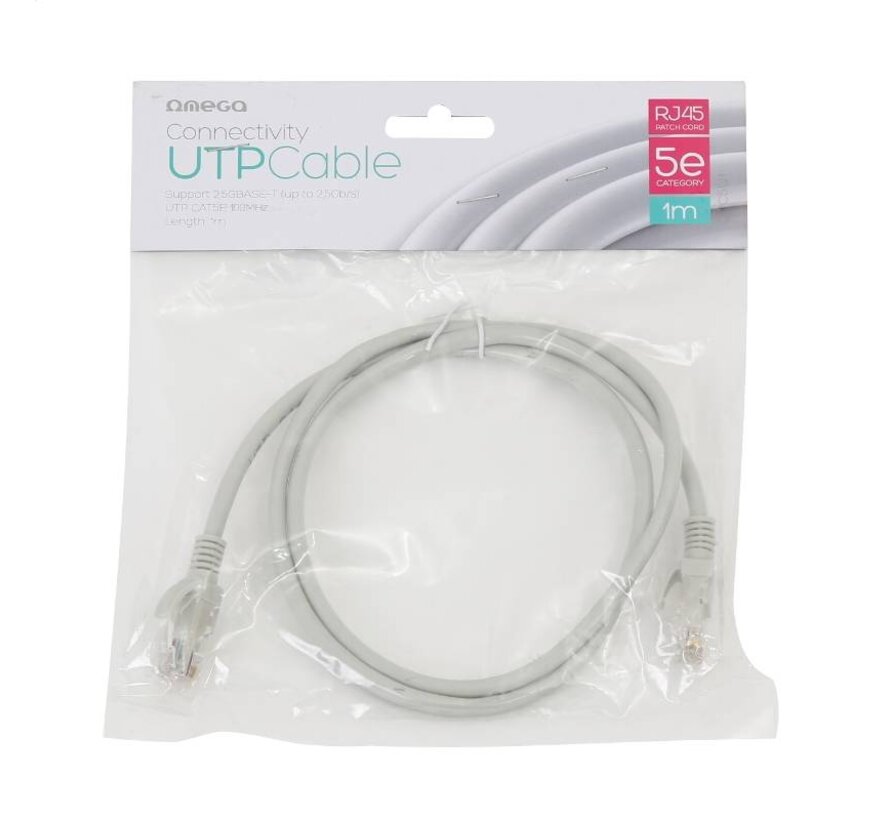 OMEGA KABEL SIECIOWY UTP CAT5E PATCH CORD RJ45 1M [43658]