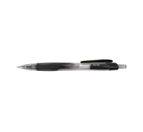 Platinet PLATINET RECTACABLE GEL INK PENS BLACK 4 PCS