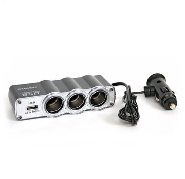 Omega OMEGA TRIPLE REPARTITEUR ALLUME CIGARE CABLE + PROT USB TC-911 40418