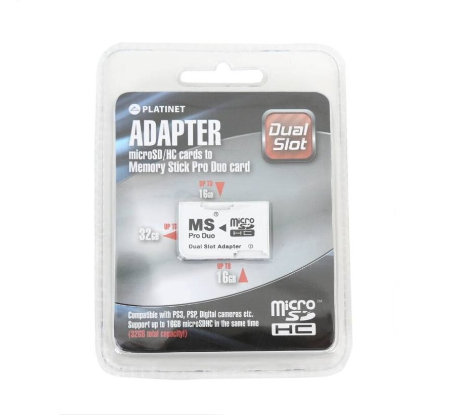 Platinet Adapter Momory Stick Pro Duo 2 x Mico SDHC Dual Slot