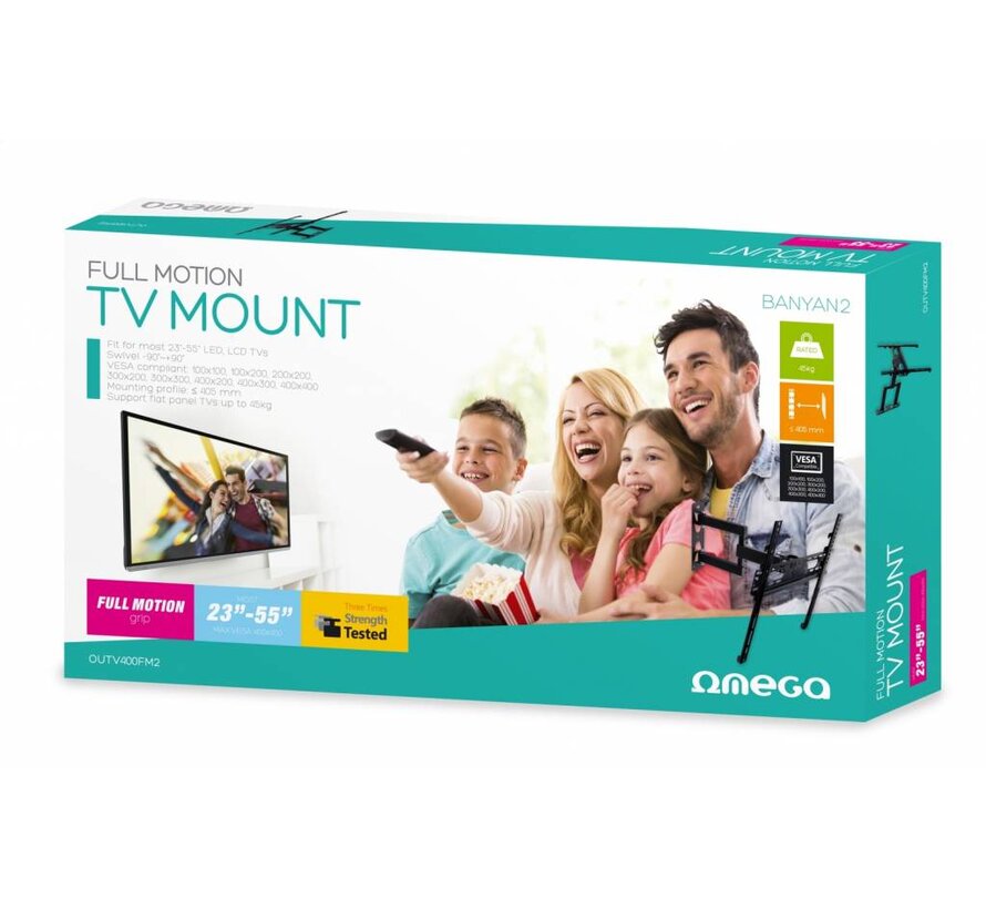 OMEGA TV BRACKET MAX VESA 400 FULL MOTION BANYAN