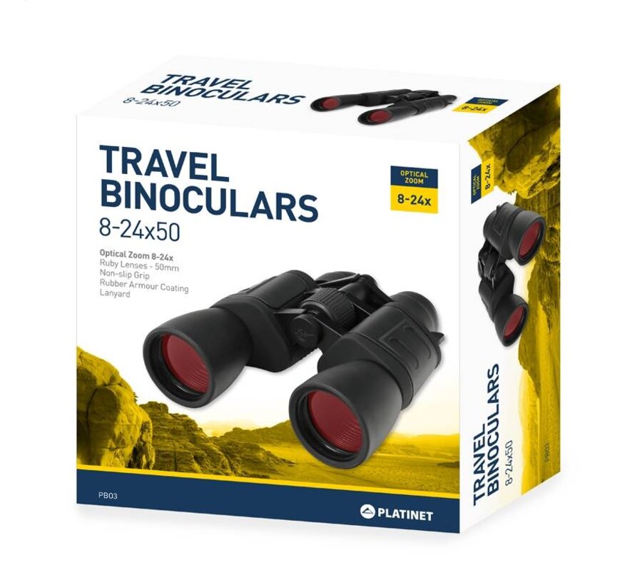 PLATINET BINOCULARS 8-24x50 OPTIC BLACK