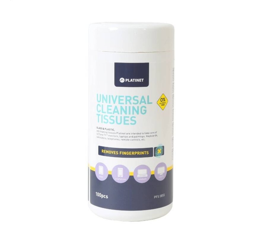 PLATINET PFS5855 Wet tissues for LCD 20x13cm 100PCS