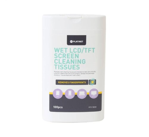 Platinet PLATINET PFS5830 WET TISSUES FOR LCD/TFT SCREENS 100PCS