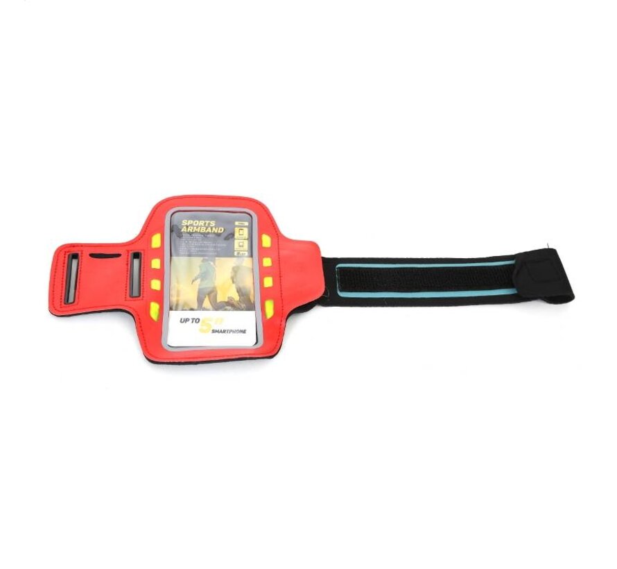 PLATINET SPORT ARMBAND FOR SMARTPHONE RED  WITH LED