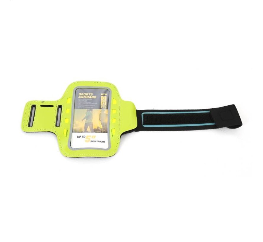 BRASSARD POUR SMARTPHONES 5'' - 8 LEDS - VERT