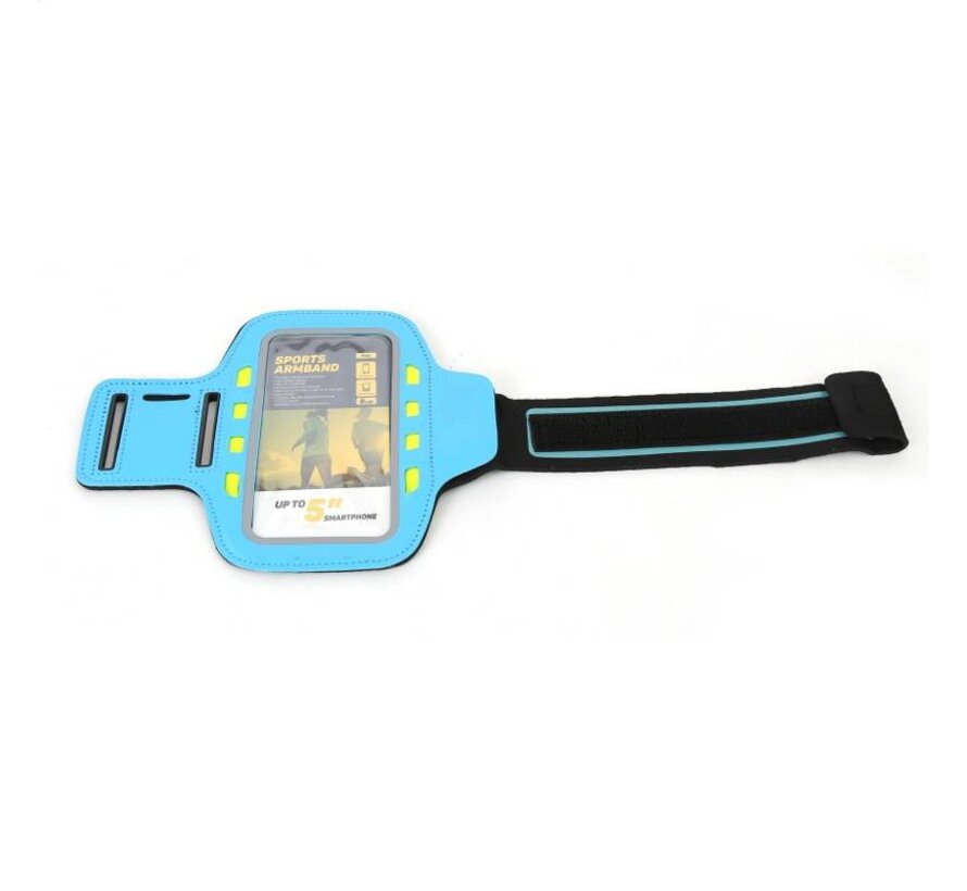 PLATINET SPORT ARMBAND FOR SMARTPHONE BLUE WITH LED