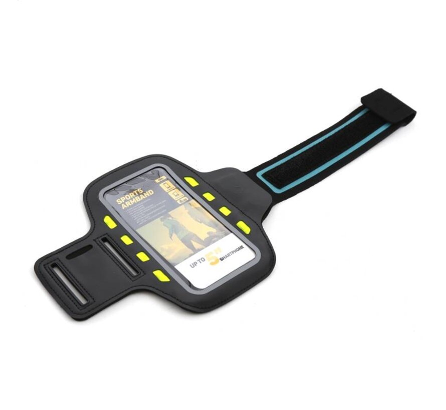 PLATINET SPORT ARMBAND FOR SMARTPHONE BLACK WITH LED