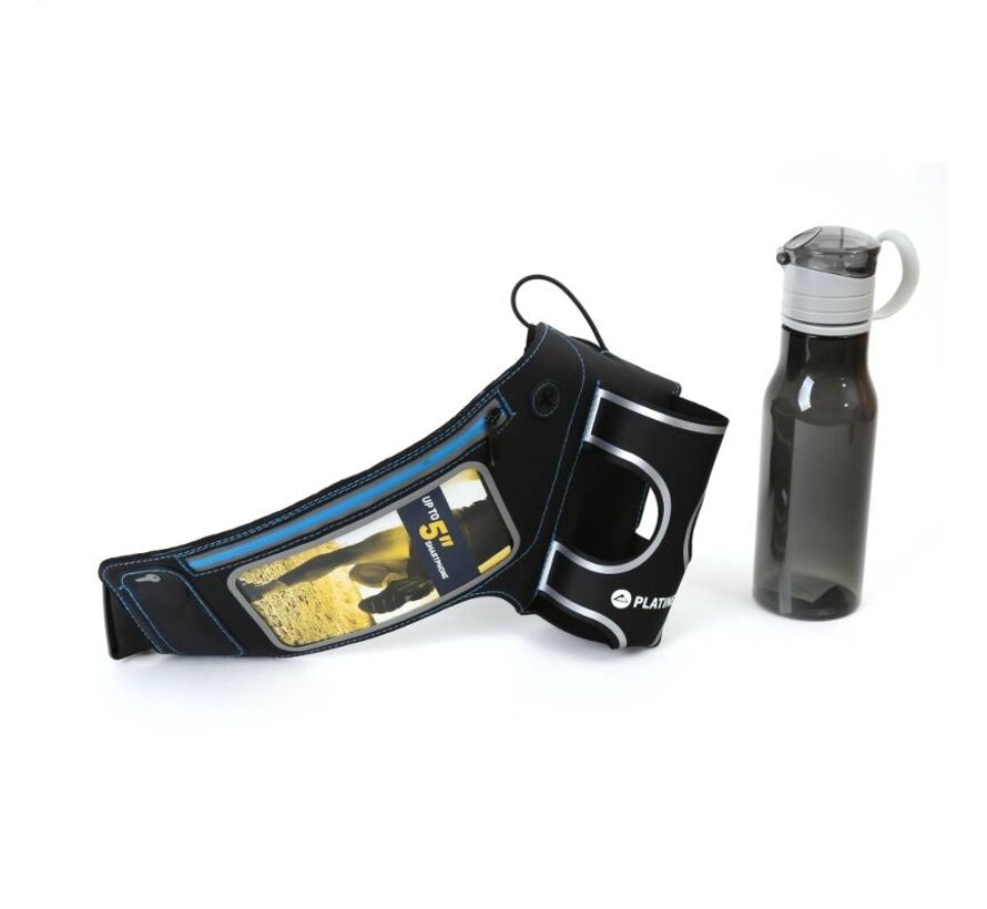 PLATINET WAIST BAG WITH SMARPTHONE WINDOW AND WATER BOTTLE