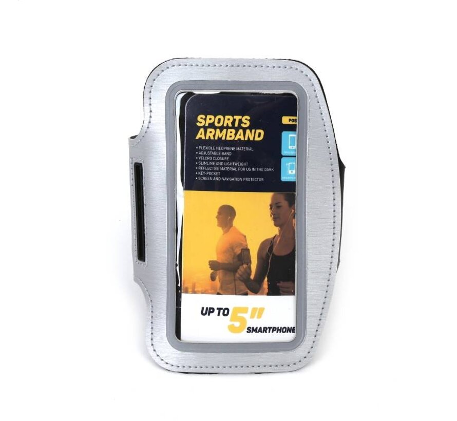 PLATINET SMARTPHONE SPORT ARMBAND GRAU