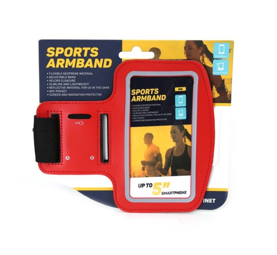 BRASSARD POUR SMARTPHONE PLATINET ROUGE 42057