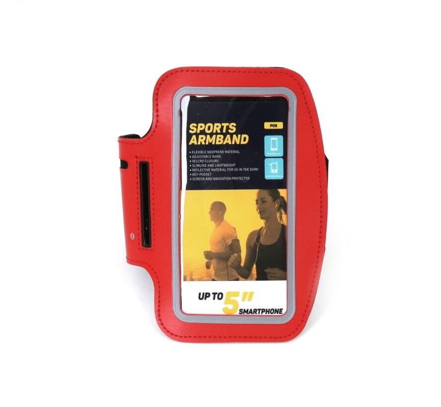 PLATINET SMARTPHONE SPORT ARMBAND ROT