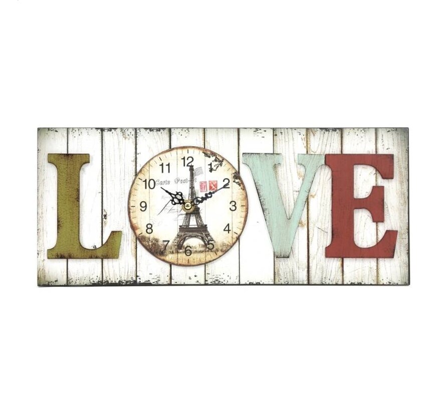 PLATINET WALL CLOCK/LOVE